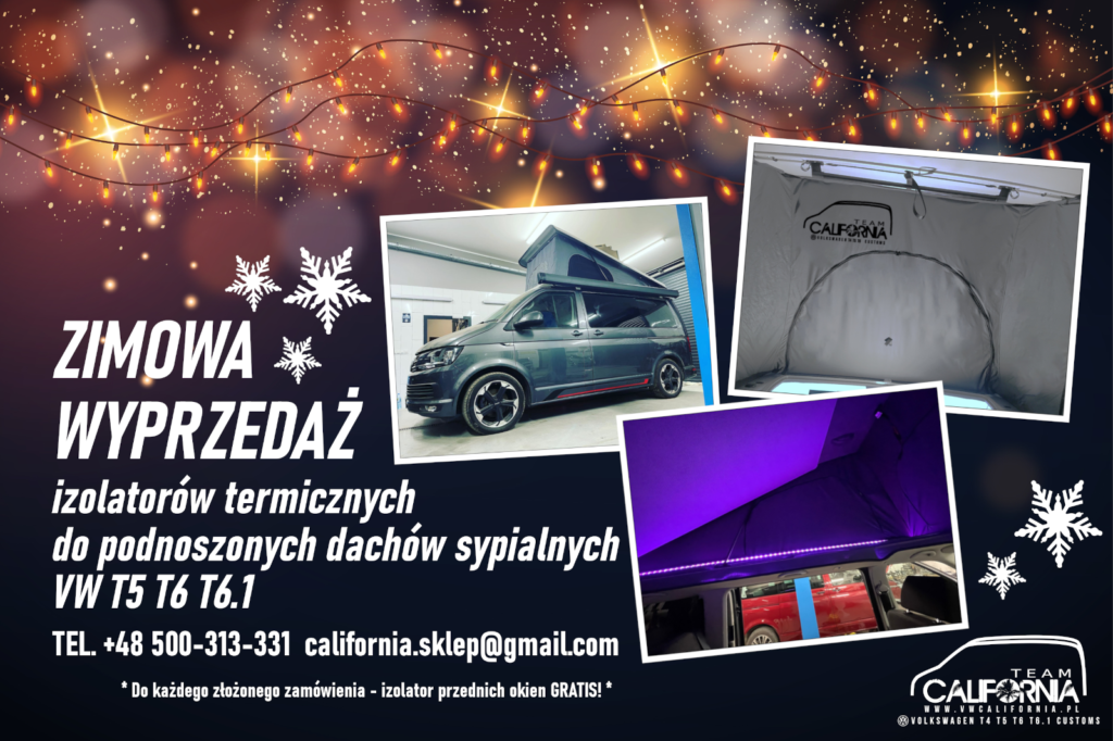 Wewnętrzny izolator termiczny podnoszonego dachu VW T5 T6 T6.1