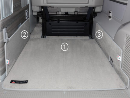 Dywan welurowy VW do bagażnika VW T5 / T6 California Ocean / Coast / Comfortline – Palladium, oryginalny welur VW